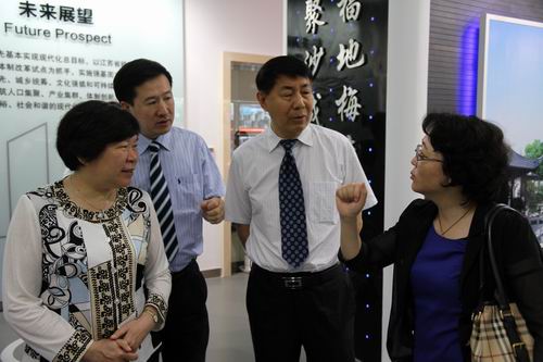 领导参观常熟梅李镇展厅